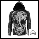 Sweat Crâne Mexicain Noir et Blanc