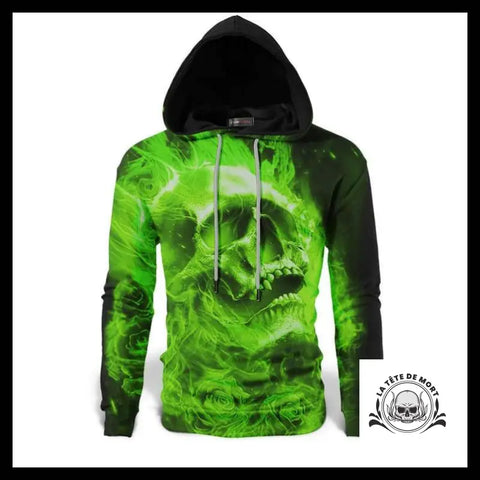 Sweat Squelette Vert