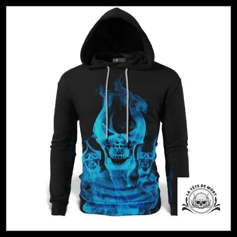Sweat Tête de Mort Bleue