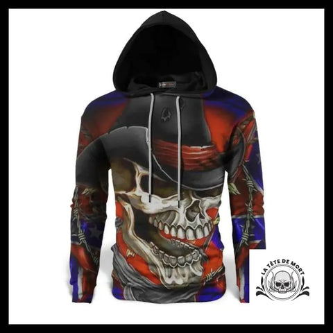 Sweat Tête de Mort Avec Chapeau