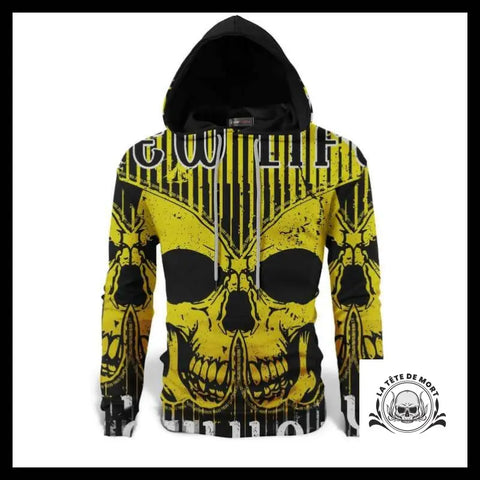 Sweat Tête de Mort Jaune