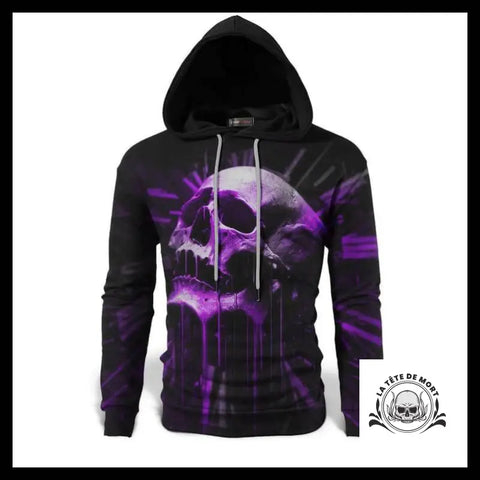 Sweat Tête de Mort Violette