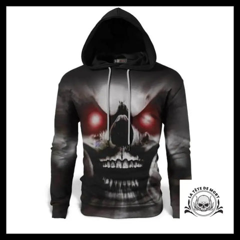 Sweat Tête de Mort Yeux Rouges