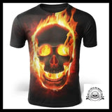T-Shirt Crâne Flamme