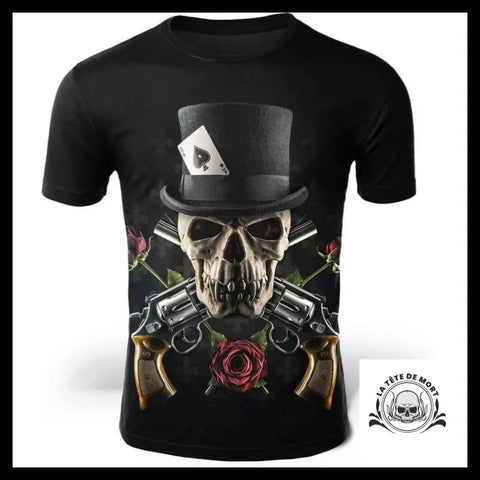 T-Shirt Crâne Pistolet