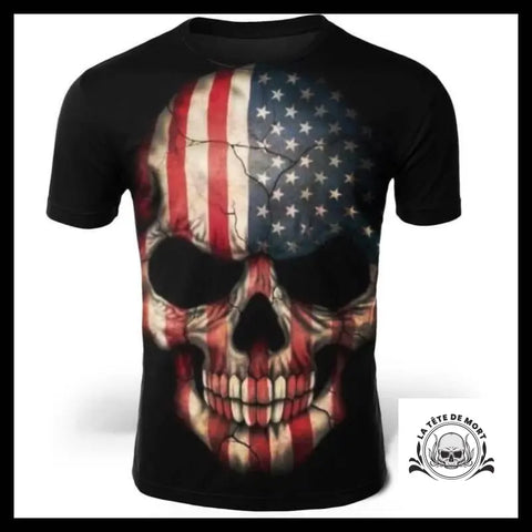T-Shirt Crâne USA