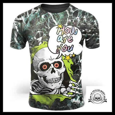 T-Shirt Squelette Heureux