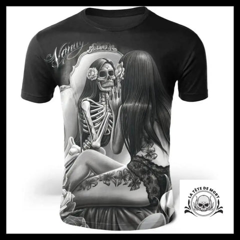 T-Shirt Squelette Noir et Blanc
