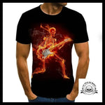 T-shirt Squelette Rockeur