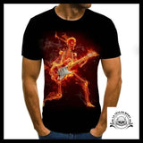 T-shirt Squelette Rockeur