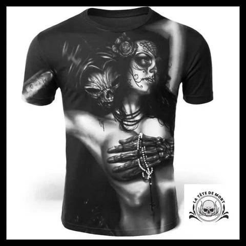 T-Shirt Squellete Mexicain