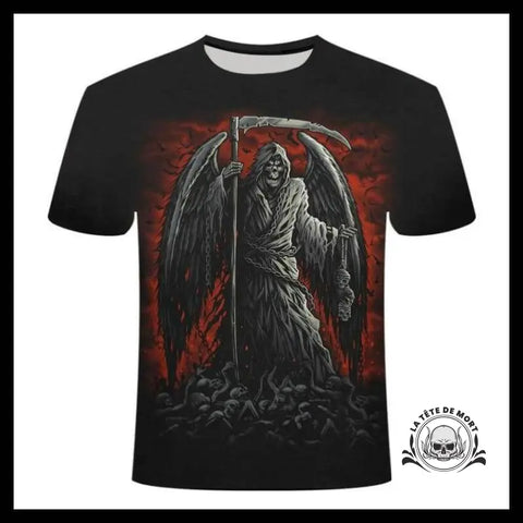 T-shirt Tête de Mort Ange Déchu