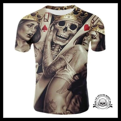 T-shirt Tête de Mort As Coeur