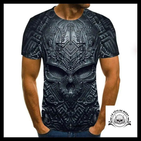 T-shirt Tête de Mort Aztèque