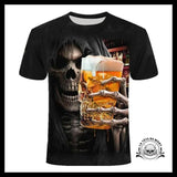 T-shirt Tête de Mort Bière
