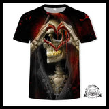 T-shirt Tête de Mort Coeur Sanglant