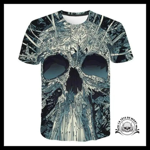 T-shirt Tête de Mort Crâne Matrix