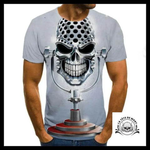 T-shirt Tête de Mort Crâne Micro