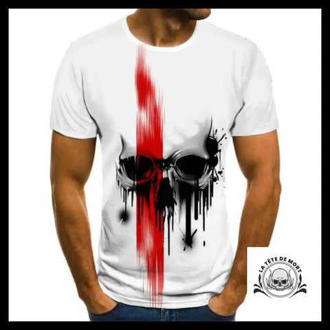 T-shirt Tête de Mort Crâne Peinture