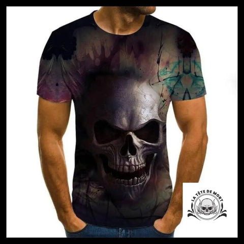 T-shirt Tête de Mort Crâne Ricanant