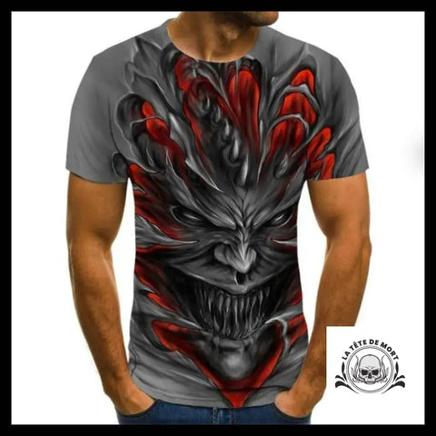 T-shirt Tête de Mort Démon Cauchemar