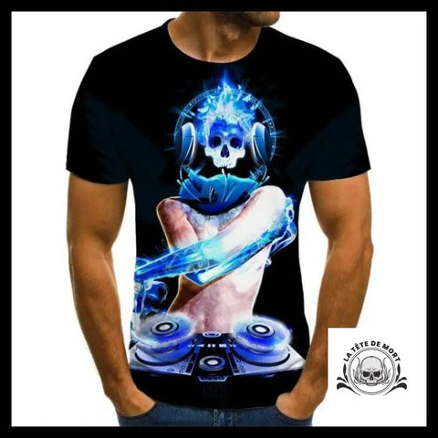 T-shirt Tête de Mort Dj