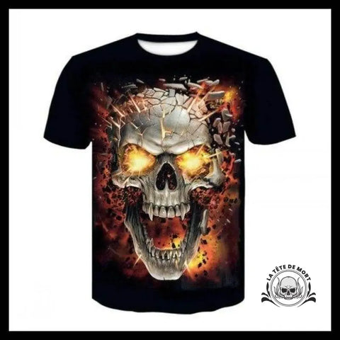 T-shirt Tête de Mort Explosion