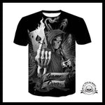 T-shirt Tête de Mort Faucheuse As Pique