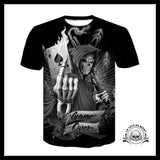 T-shirt Tête de Mort Faucheuse As Pique