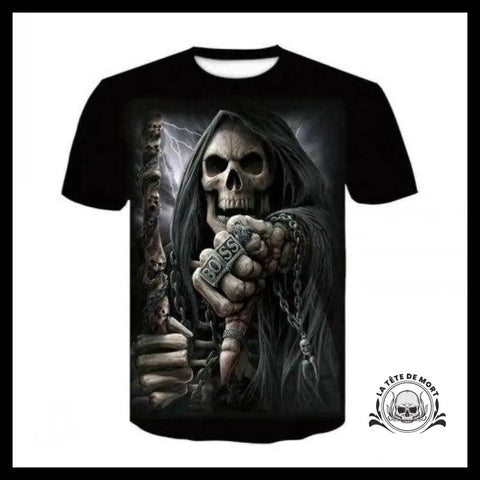 T-shirt Tête de Mort Faucheuse Boss