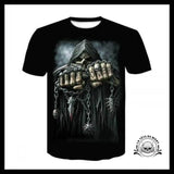 T-shirt Tête de Mort Faucheuse Game Over