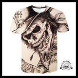 T-shirt Tête de Mort Fermier Vintage