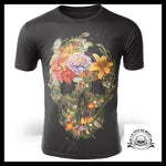 T-Shirt Tête de Mort Fleurs