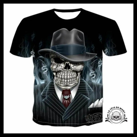 T-shirt Tête de Mort Gangster