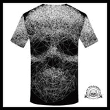 T-shirt Tête de Mort Géométrique