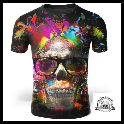 T-Shirt Tête de Mort Hipster
