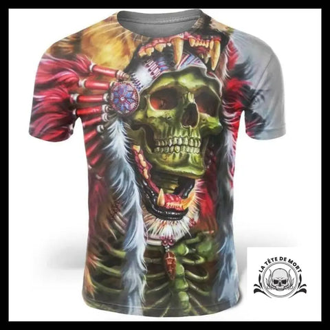 T-Shirt Tête de Mort Indien