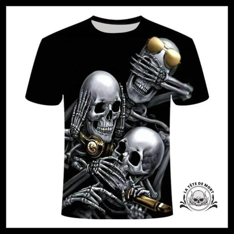 T-Shirt Tête de Mort Lion
