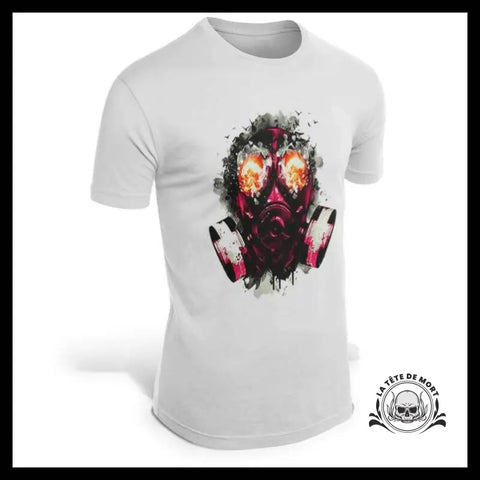 T-Shirt Tête de Mort Masque à Gaz