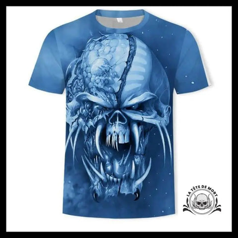 T-shirt Tête de Mort Monstre Glacial