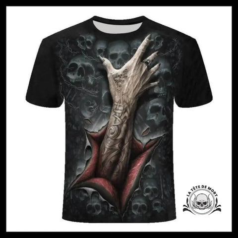 T-shirt Tête de Mort Mur Des Morts
