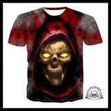 T-shirt Tête de Mort Prêtre Rouge