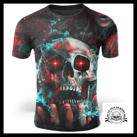 T-Shirt Tête de Mort Psychédélique