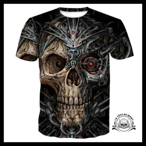 T-shirt Tête de Mort Robot
