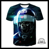 T-shirt Tête de Mort Robot Police