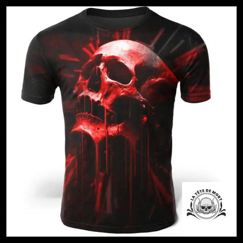 T-Shirt Tête de Mort Rouge