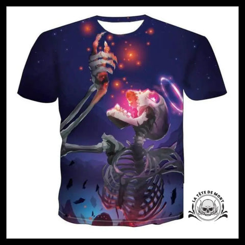 T-shirt Tête de Mort Squelette Déchu