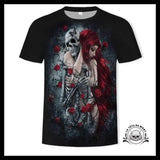 T-shirt Tête de Mort Squelette Love