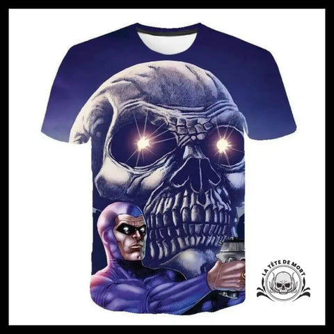 T-shirt Tête de Mort Super Héros