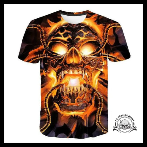 T-shirt Tête de Mort Volcanique